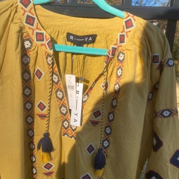 Anthropologie R Ya Jacinta Embroidered Tassel Fringe Dress NWT - Picture 5 of 9